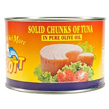 Flott Solid Chunks of Tuna in Olive Oil 60oz